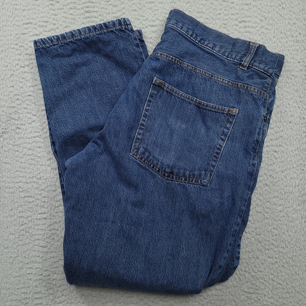 Adventuridge Mens 38x32 (38x31) Flannel‎ Lined Jeans Denim Cotton Blue